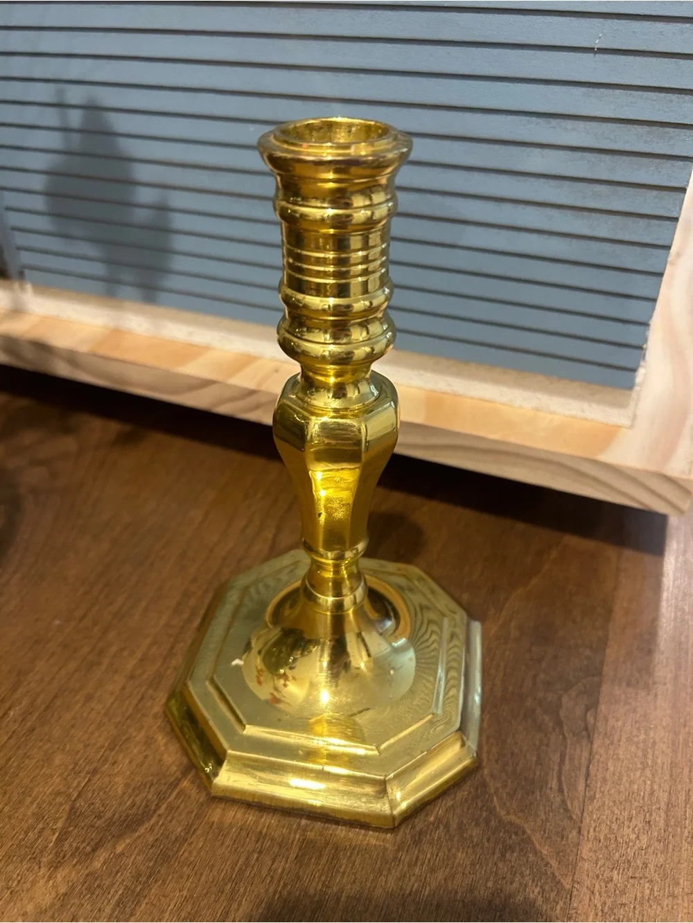 Baldwin Solid Brass Candlestick Holder 6.5” Forged in America